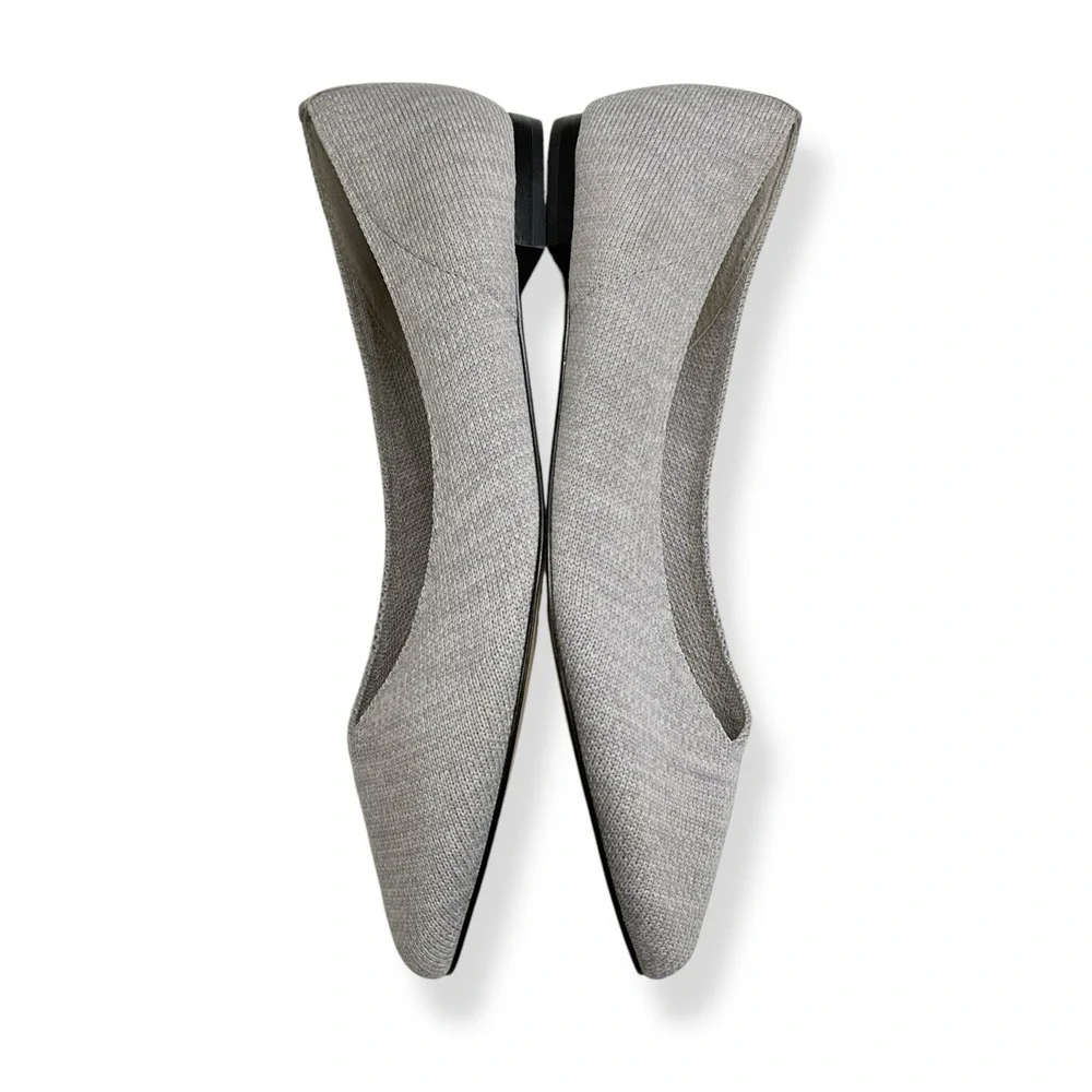 Corso Como Flats Women 9M Gray Pointed Toe Ballet Slip On Fabric Comfort Shoes‎